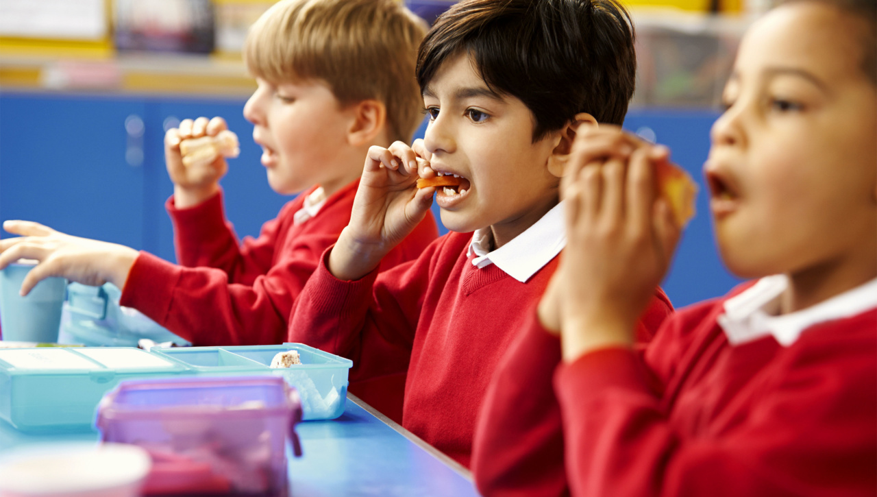 Customer image - boys eating in school