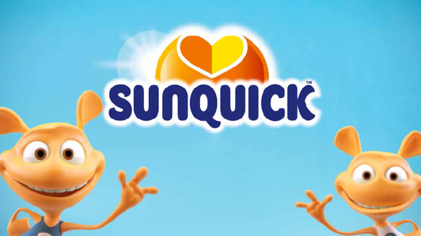 Sunquick logo & Sun & Quick mascots